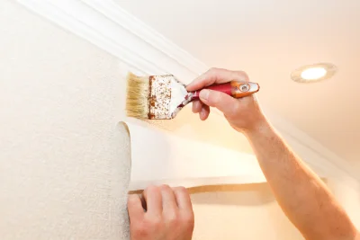 Pose de papier peint à Ainhoa — revêtements muraux et toiles de verre
